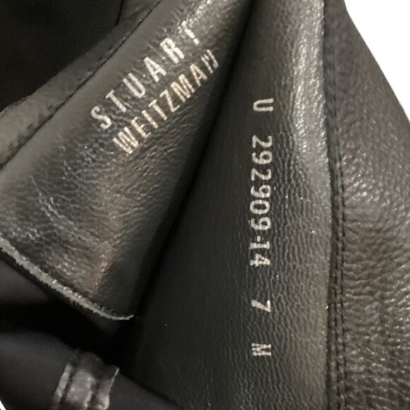Stuart Weitzman 5050 Fringe Over The Knee Boot Black Nappa Leather Size 7